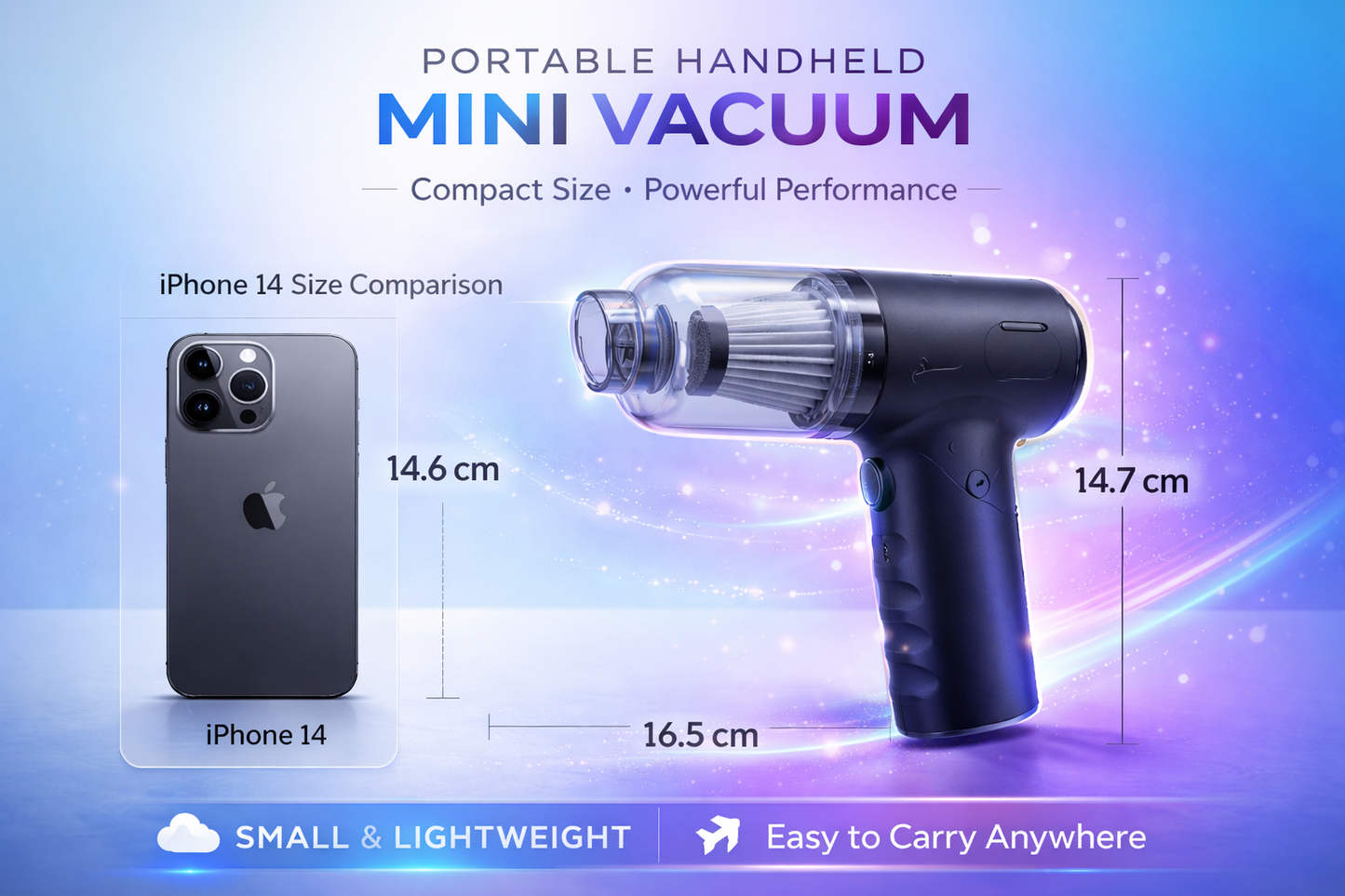 Powerful Cordless Mini Vacuum Cleaner (Limited)
