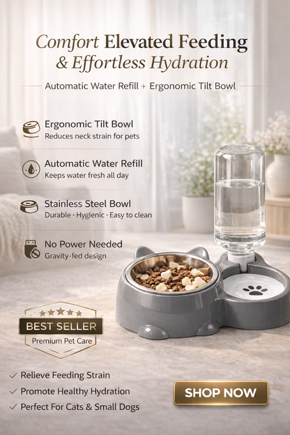 PureFlow Elevated Pet Dining Station