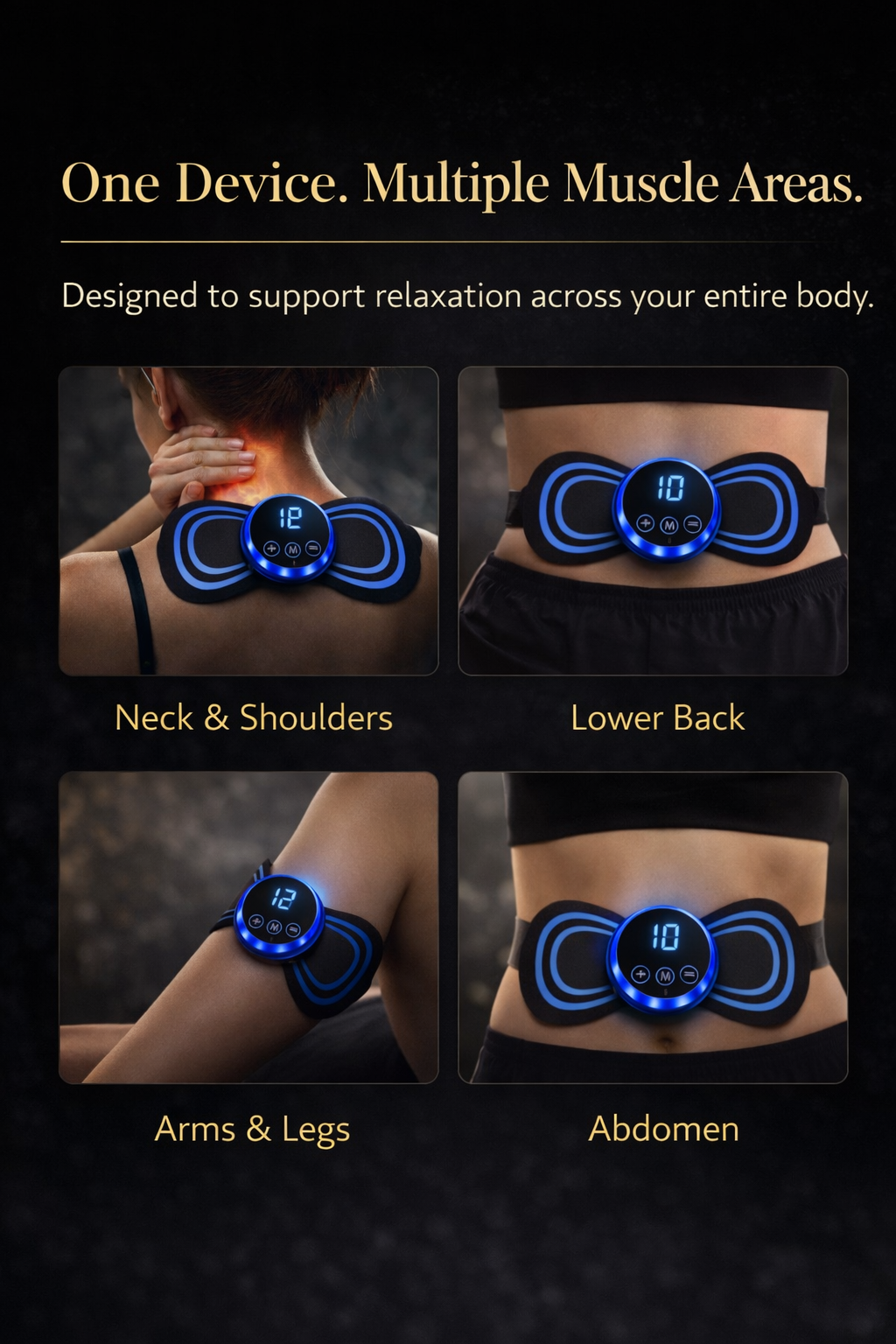 Pulse™ Luxe Neck & Body Sculpt Massager (EMS Microcurrent Pad)